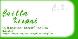 csilla kispal business card